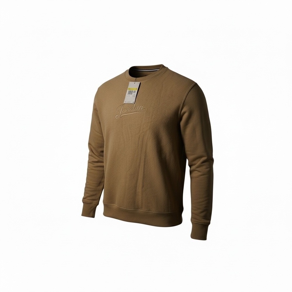 Jordan Essentials Sweatshirt Mens Small Tan Free‎ Jordan Headband NEW FN4607-244